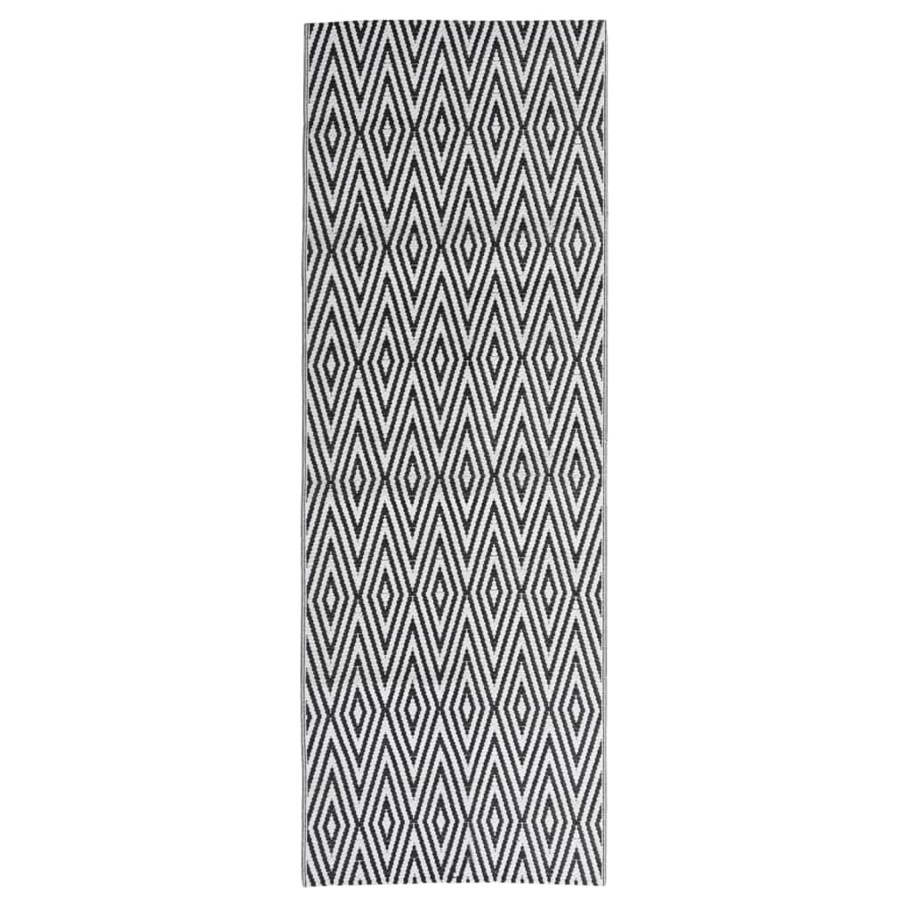 vidaXL Χαλί εξωτερικού χώρου ARAKIL Μαύρο 80x250 cm PP