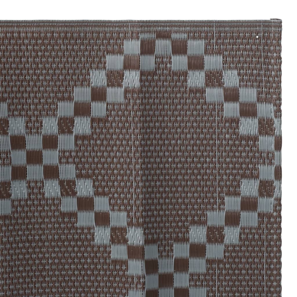 vidaXL Χαλί εξωτερικού χώρου ARAKIL Καφέ 80x250 cm PP