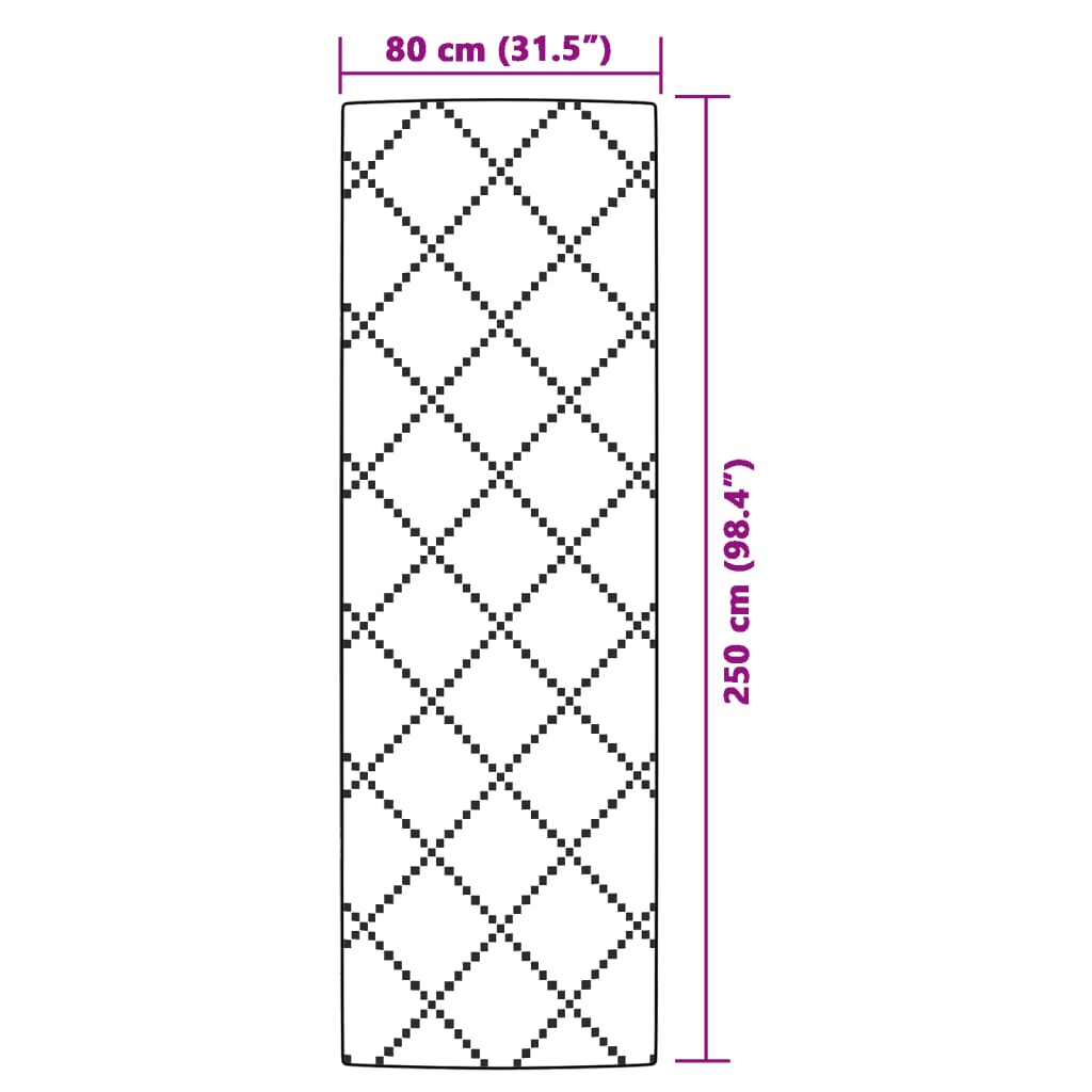 vidaXL Χαλί εξωτερικού χώρου ARAKIL Καφέ 80x250 cm PP