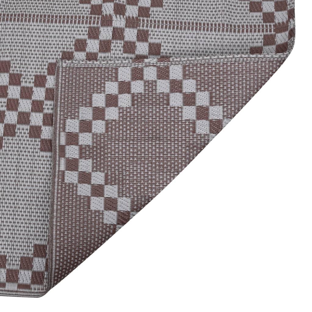 vidaXL Χαλί εξωτερικού χώρου ARAKIL Καφέ 140x200 cm PP