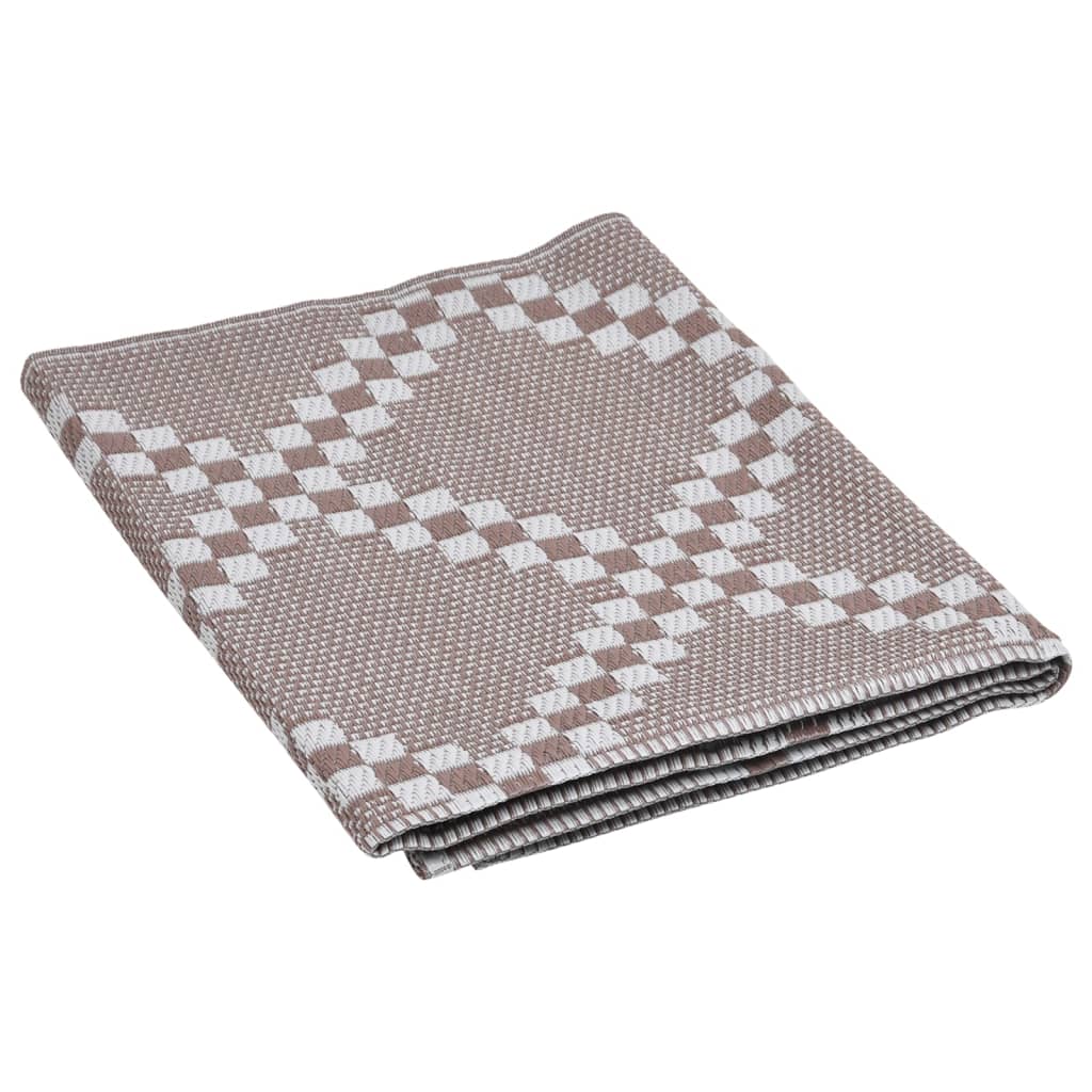 vidaXL Χαλί εξωτερικού χώρου ARAKIL Καφέ 140x200 cm PP