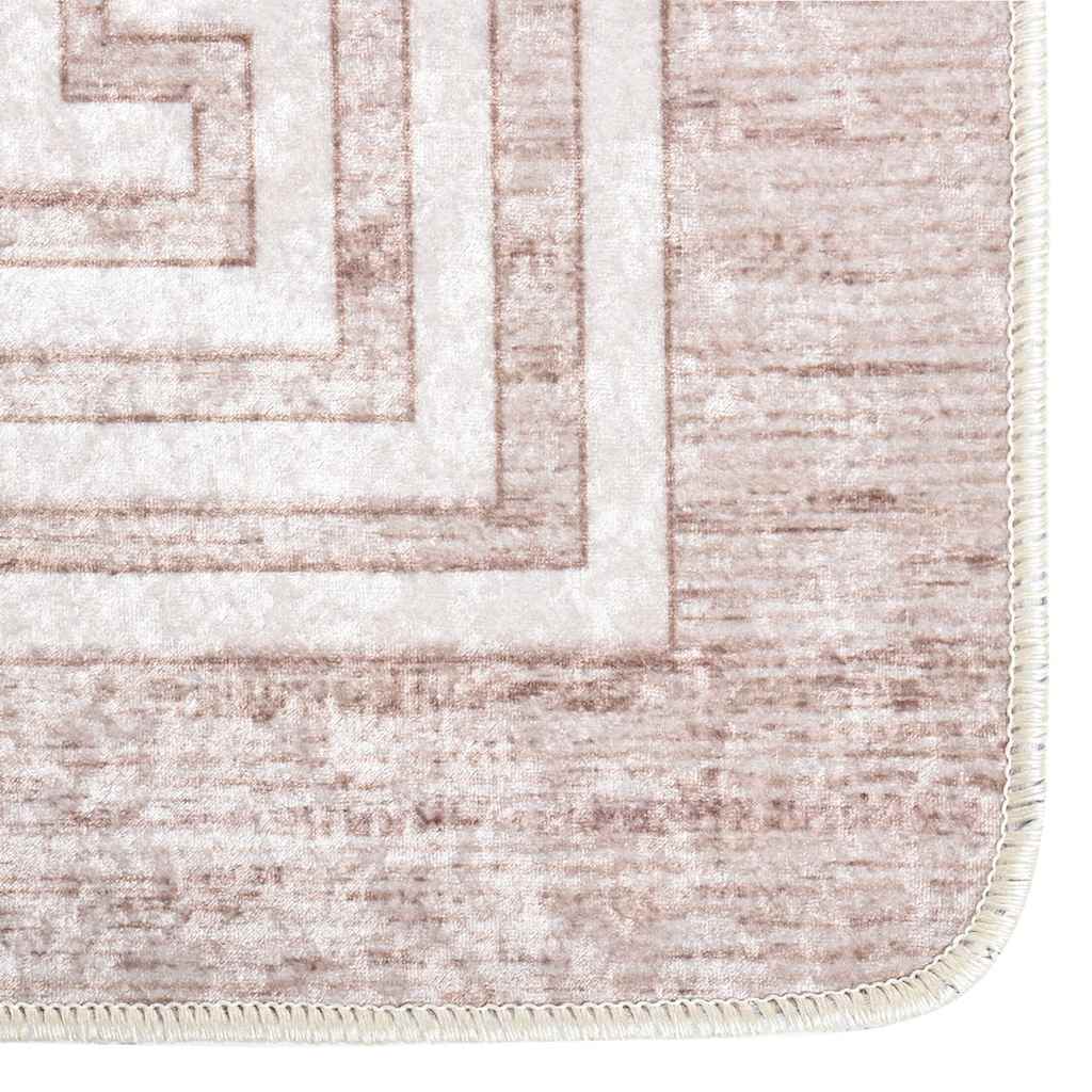 vidaXL Χαλί Πλενόμενο Αντιολισθητικό Μπεζ 120 x 180 εκ.