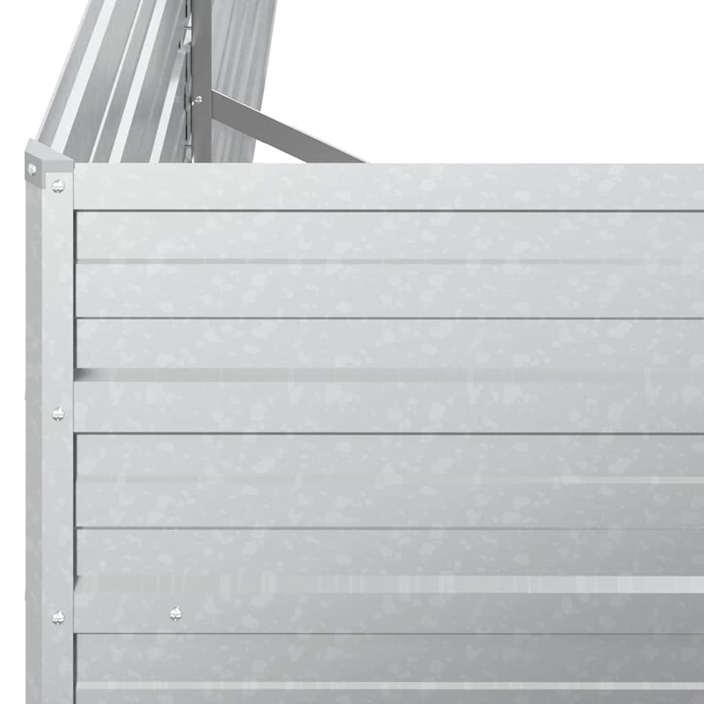 vidaXL Ζαρντινιέρα Υπερυψωμένη Ασημί 160x80x77 εκ. Γαλβανισμ. Χάλυβας