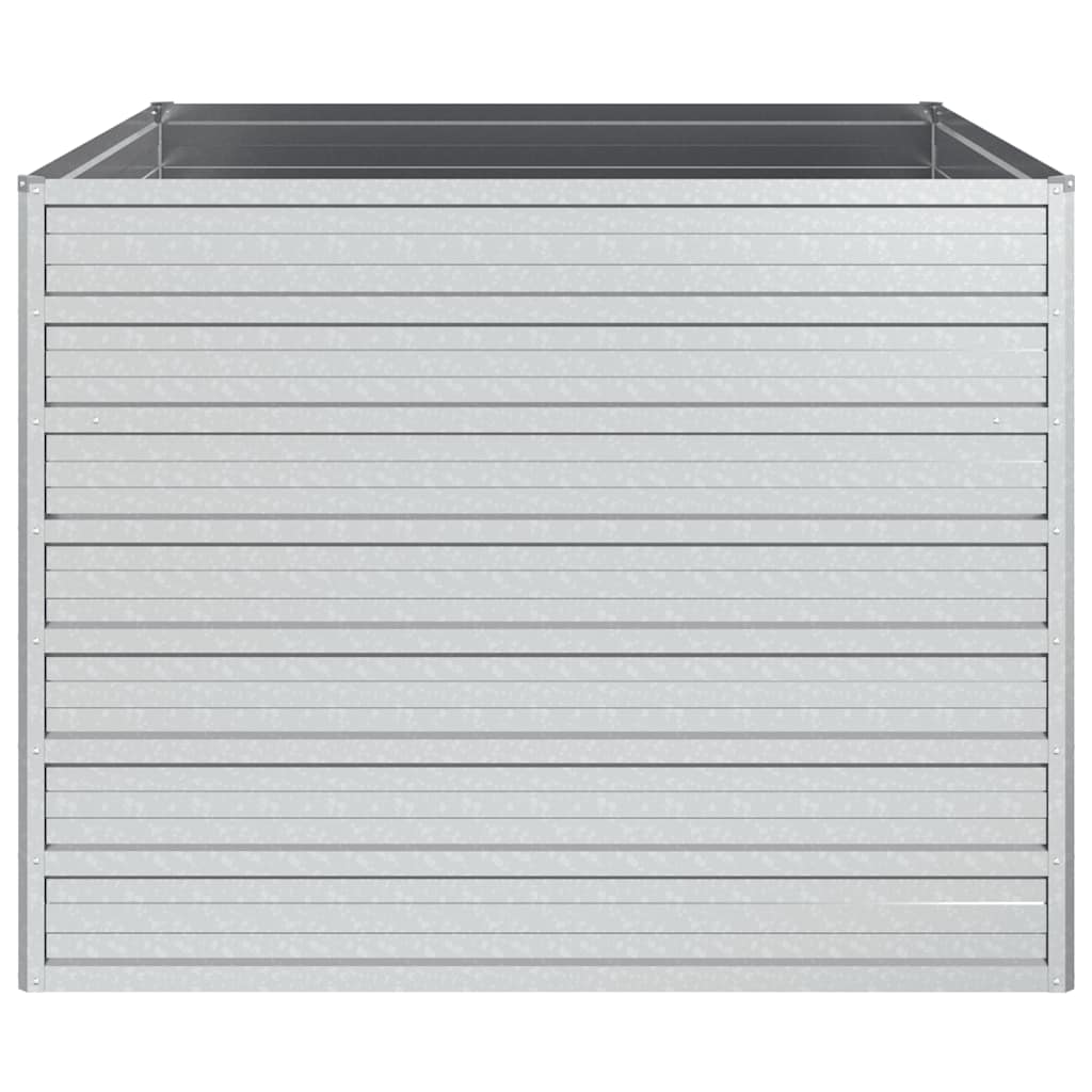vidaXL Ζαρντινιέρα Υπερυψωμένη Ασημί 100x100x77 εκ. Γαλβανισμ. Χάλυβας