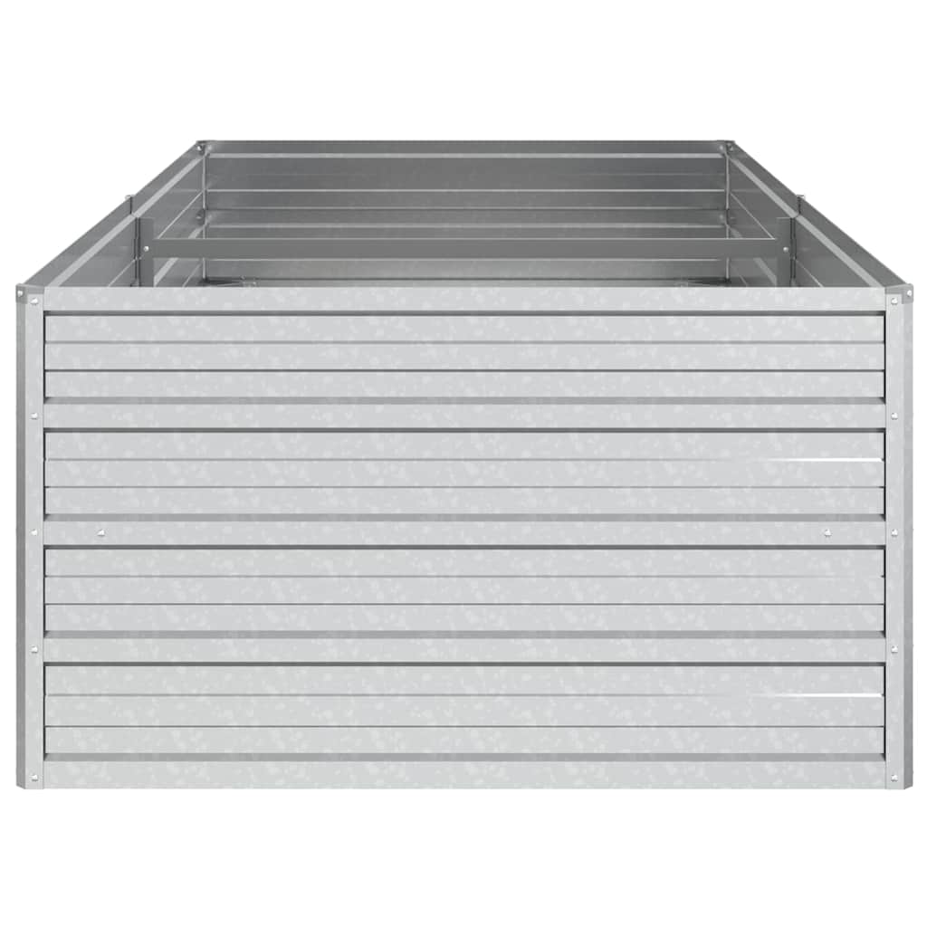 vidaXL Ζαρντινιέρα Υπερυψωμένη Ασημί 160x80x45 εκ. Γαλβανισμ. Χάλυβας