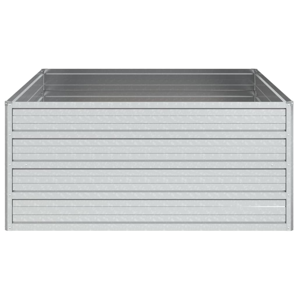 vidaXL Ζαρντινιέρα Υπερυψωμένη Ασημί 100x100x45 εκ. Γαλβανισμ. Χάλυβας