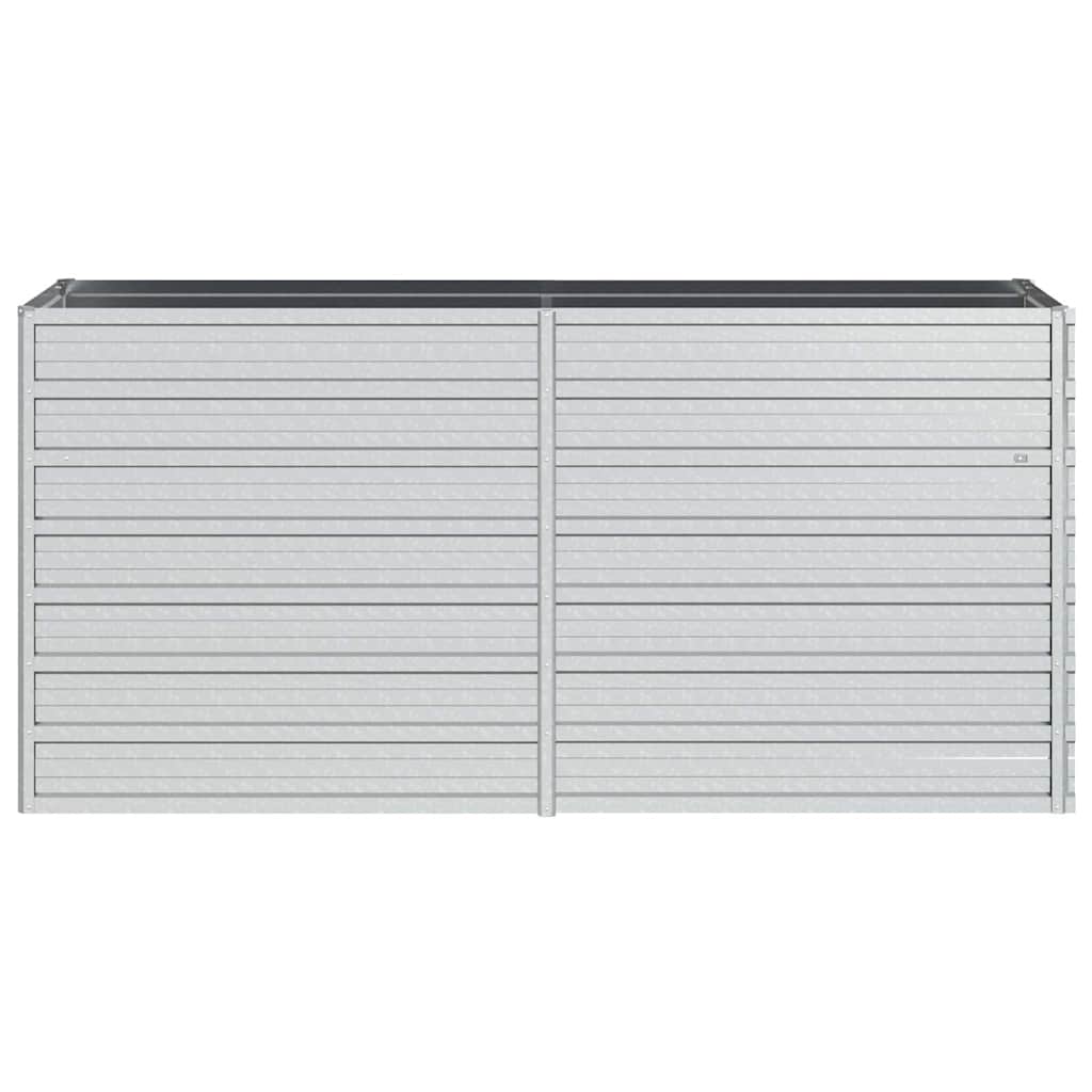 vidaXL Ζαρντινιέρα Υπερυψωμένη Ασημί 160x40x77 εκ. Γαλβανισμ. Χάλυβας
