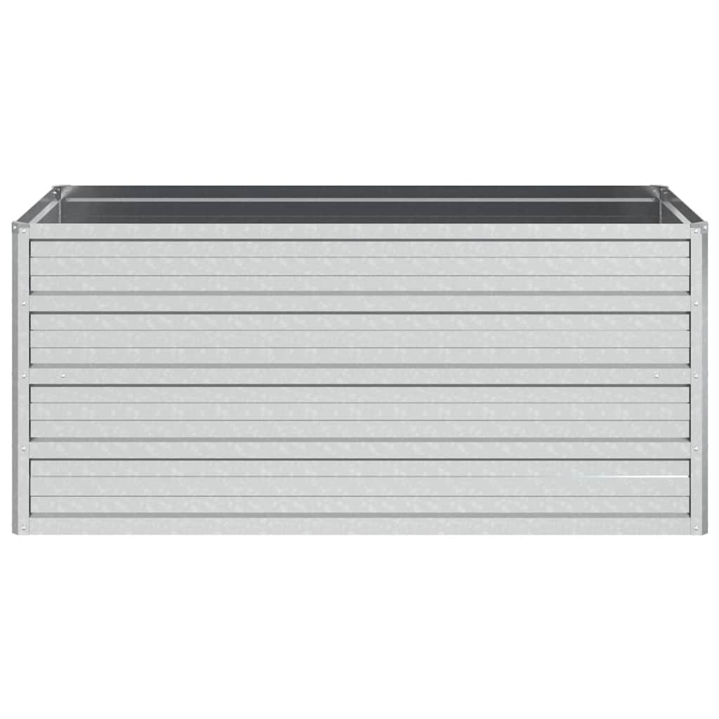 vidaXL Ζαρντινιέρα Υπερυψωμένη Ασημί 100x40x45 εκ. Γαλβανισμ. Χάλυβας