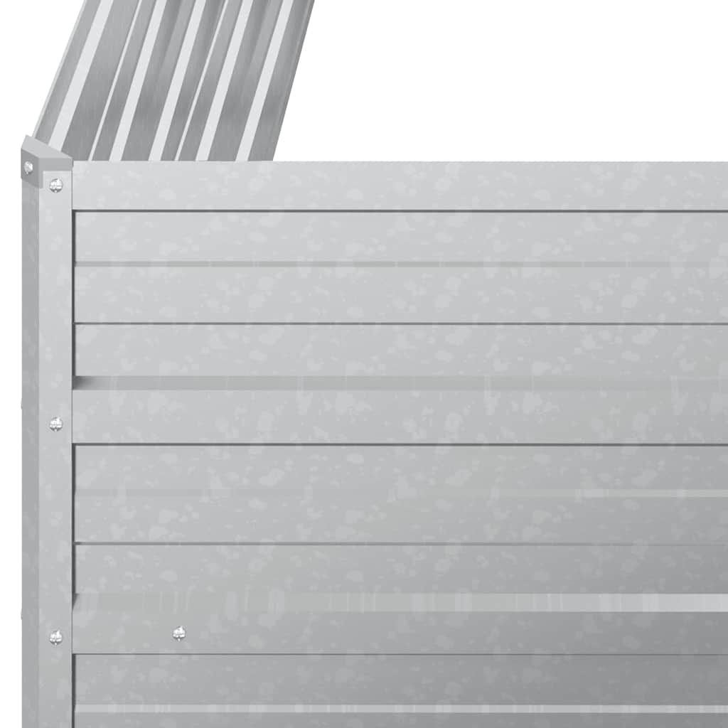 vidaXL Ζαρντινιέρα Υπερυψωμένη Ασημί 100x40x45 εκ. Γαλβανισμ. Χάλυβας