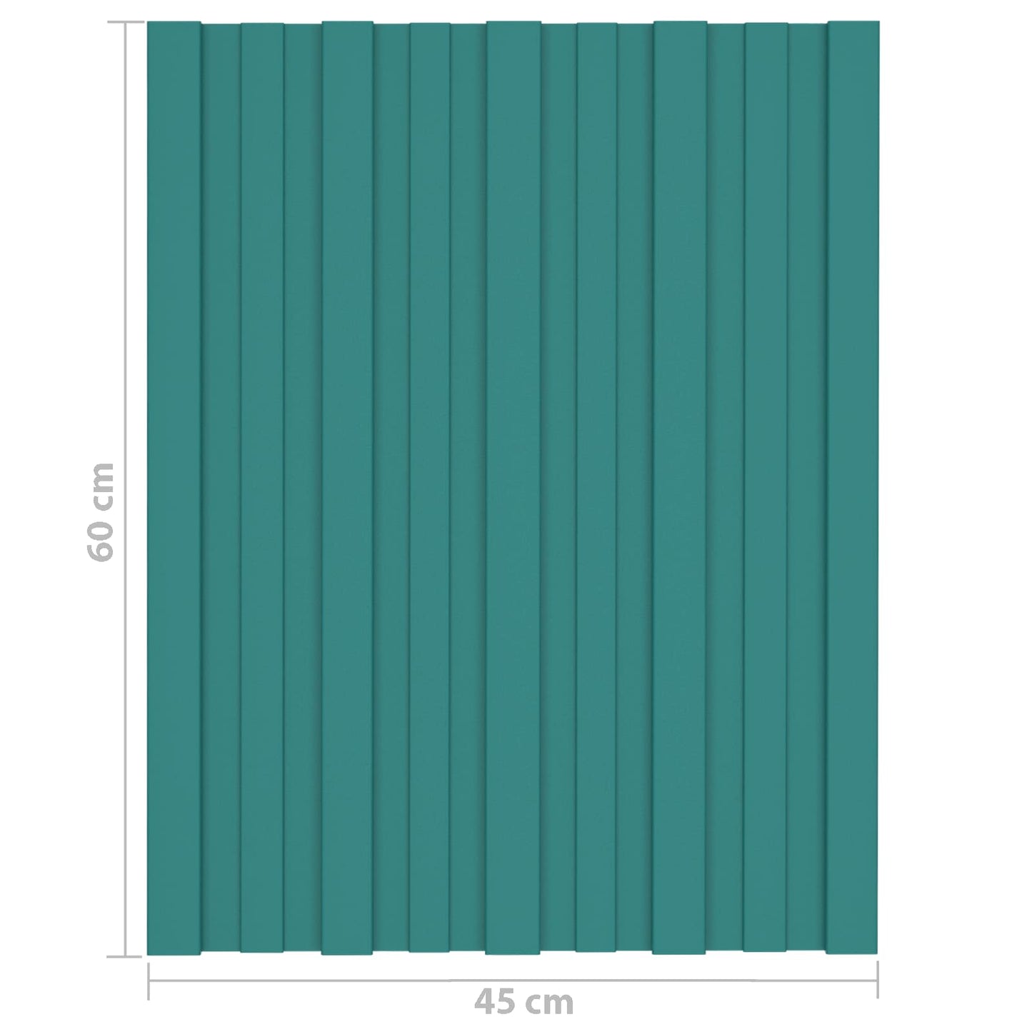vidaXL Πάνελ οροφής 12 pcs Πράσινο 60 x 45 cm Γαλβανισμένος χάλυβας