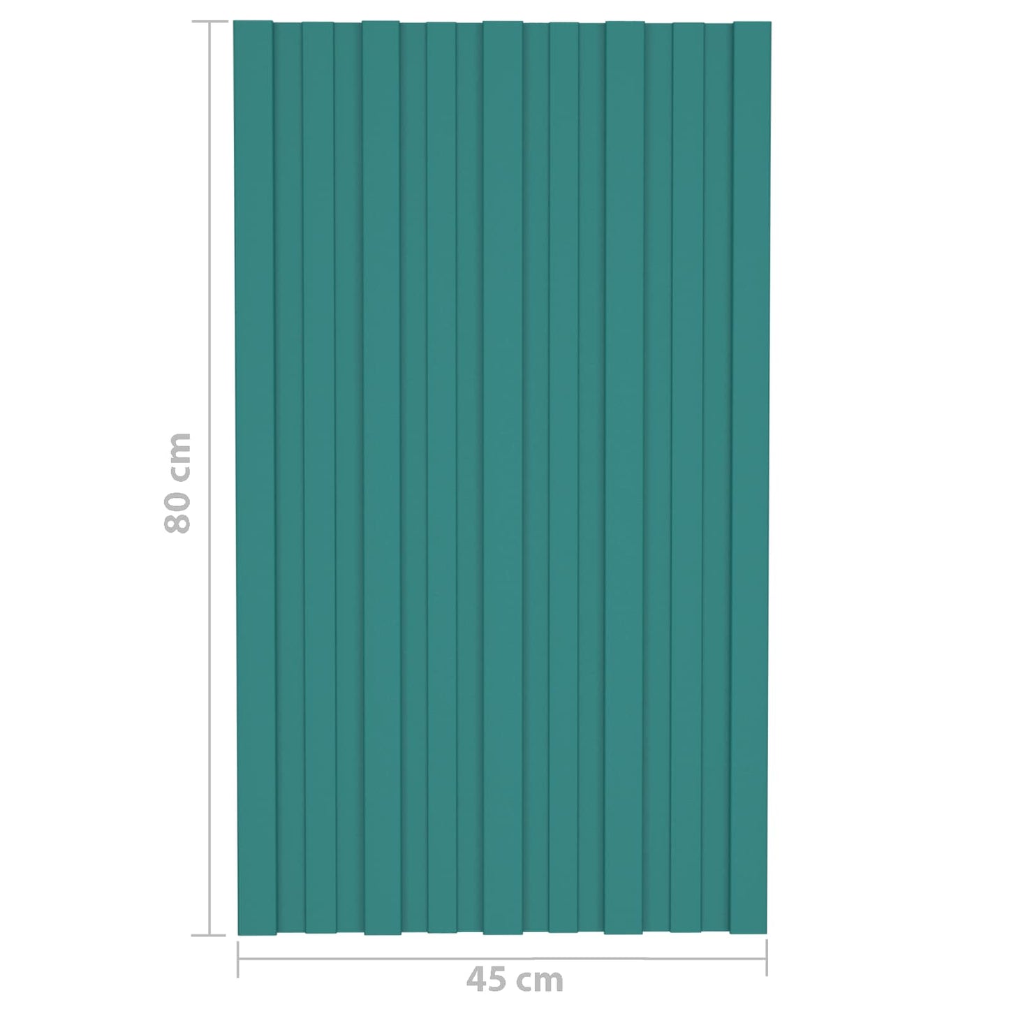 vidaXL Πάνελ οροφής 36 pcs Πράσινο 80 x 45 cm Γαλβανισμένος χάλυβας