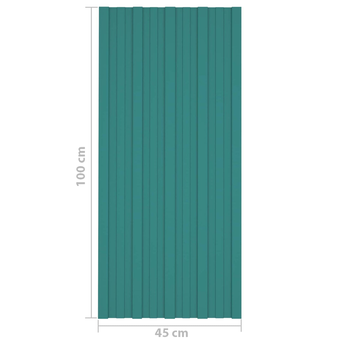 vidaXL Πάνελ οροφής 36 pcs Πράσινο 100 x 45 cm Γαλβανισμένος χάλυβας