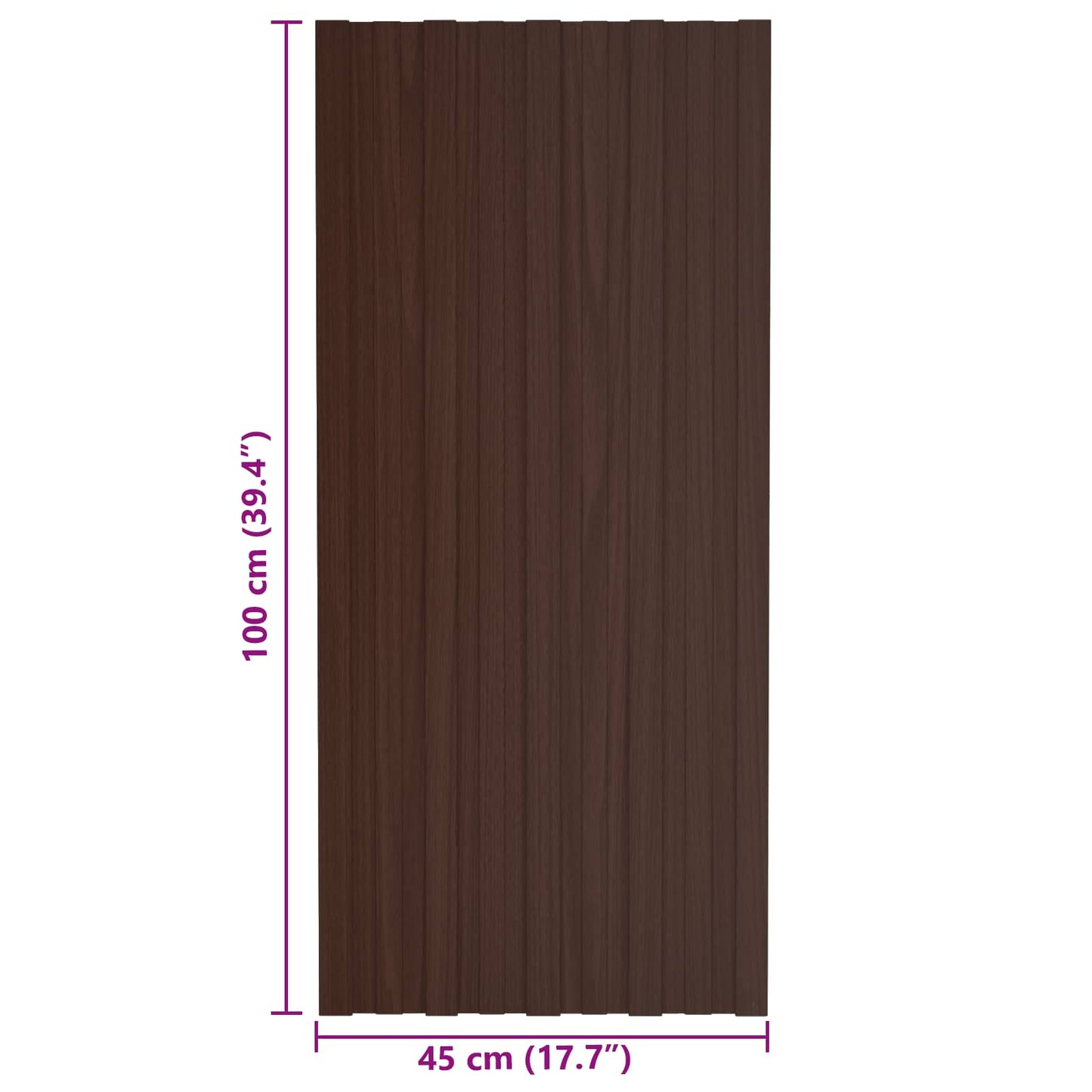 vidaXL Πάνελ οροφής 36 pcs Καφέ 100 x 45 cm Γαλβανισμένος χάλυβας