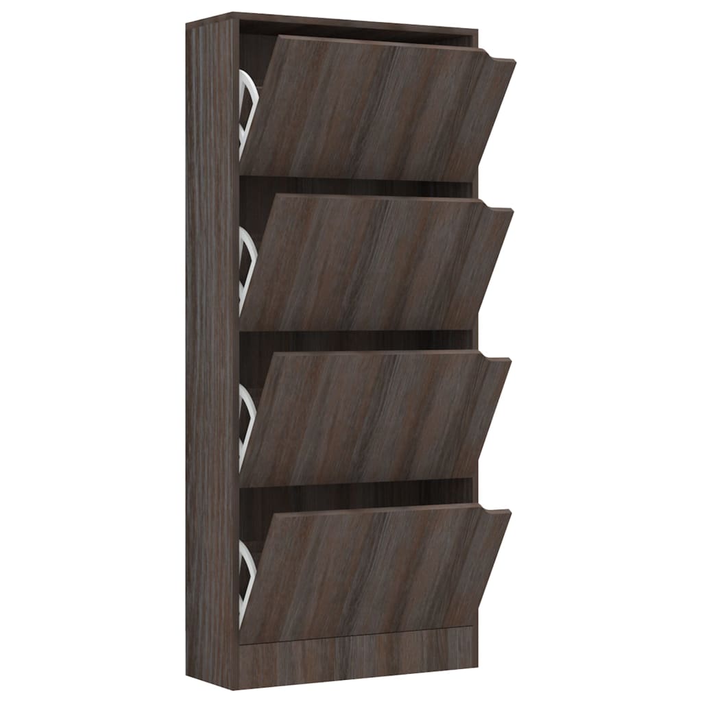 vidaXL Παπουτσοθήκη 4 Πόρτες Γκρι Sonoma Δρυς 59x24x136 εκ Επεξ. Ξύλο