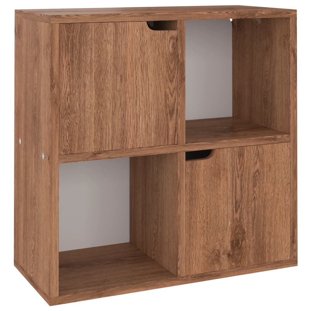vidaXL Βιβλιοθήκη Χρώμα Καφέ Δρυς 60 x 27,5 x 59,5 εκ. από Επεξ. Ξύλο