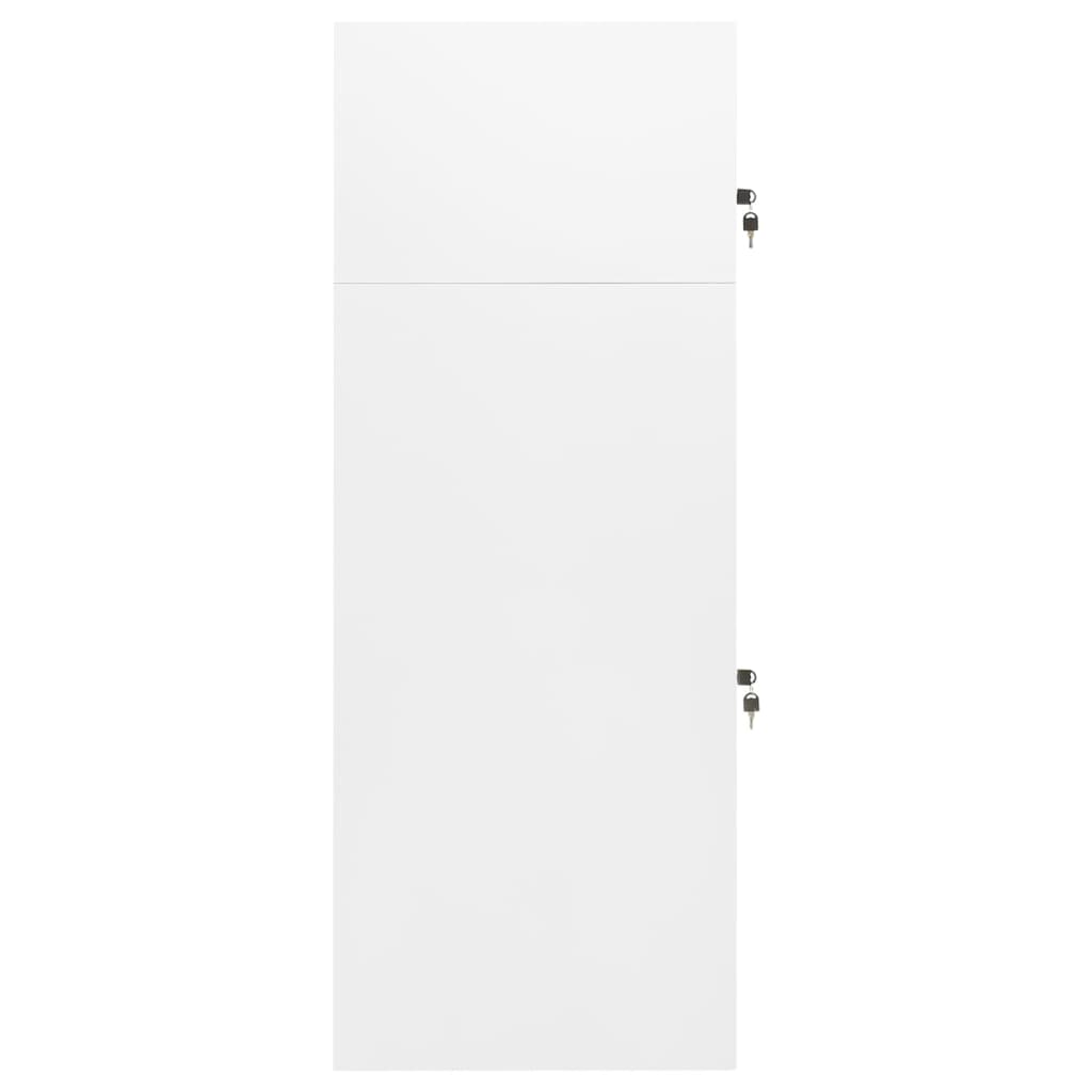 vidaXL Ντουλάπα για Σέλα Λευκό 53 x 53 x 140 εκ. Ατσάλινο