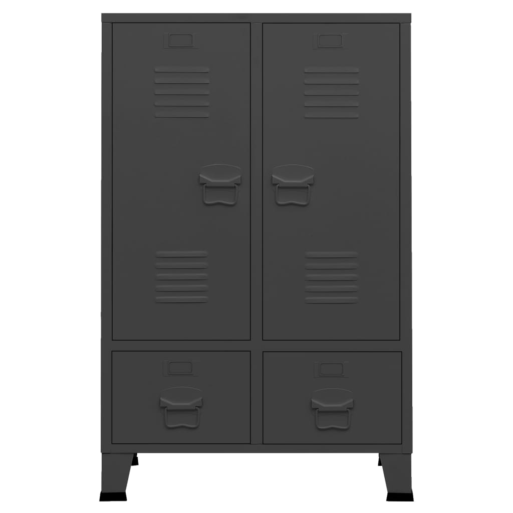 vidaXL Ντουλάπα Βιομηχανική Ανθρακί 67 x 35 x 107 εκ. Ατσάλινη