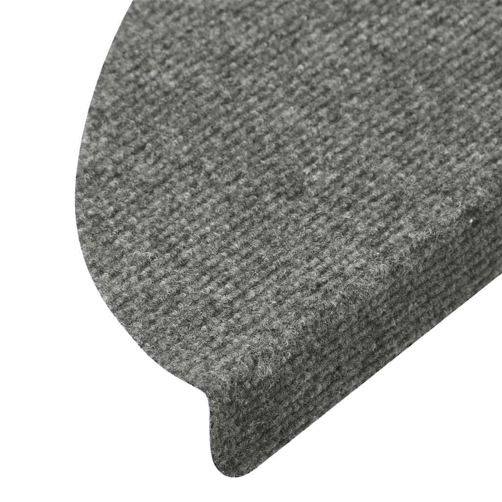 vidaXL Πατάκια Σκάλας Αυτοκόλλητα 15 τεμ. Γκρι 56x17x3 εκ.
