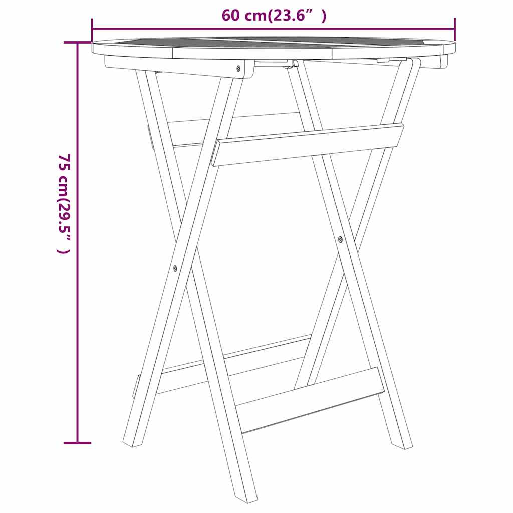 vidaXL Σετ Τραπεζαρίας Κήπου 3 Τεμαχίων από Μασίφ Ξύλο Teak