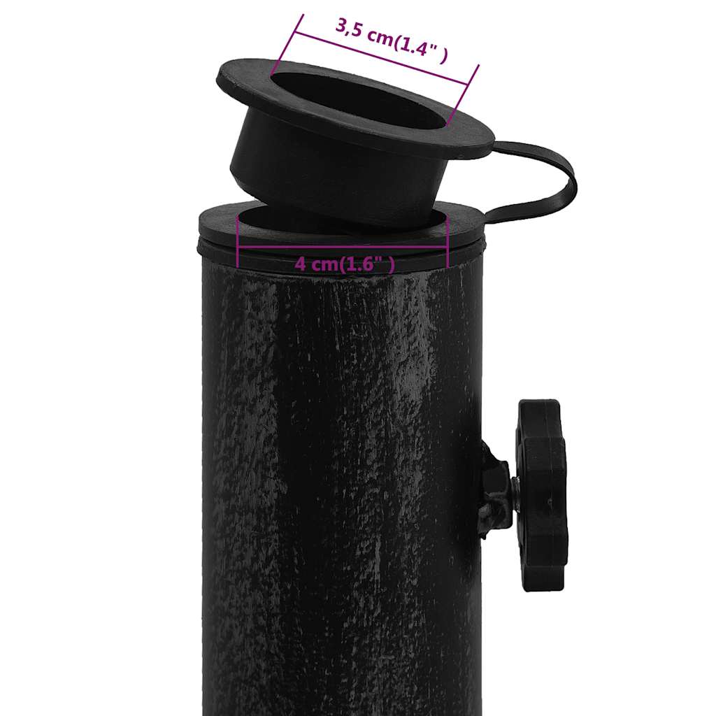 vidaXL Βάση Ομπρέλας Μαύρη 47 x 47 x 33 εκ. από Χυτοσίδηρο