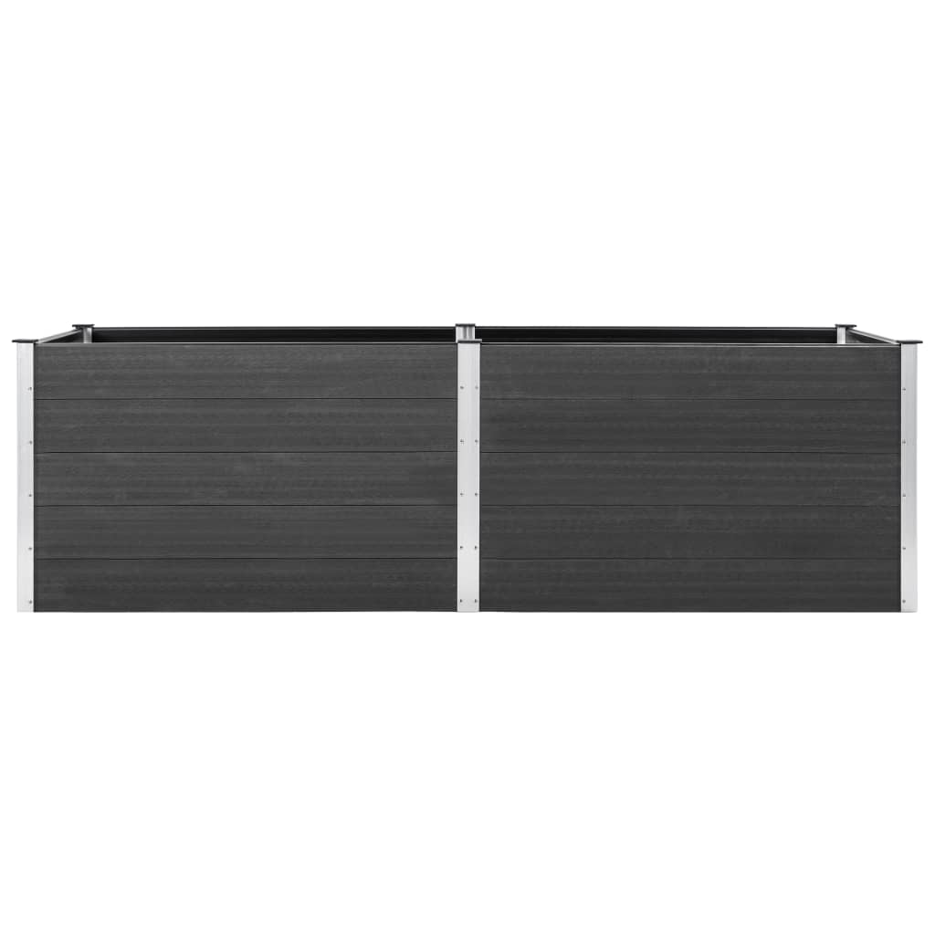 vidaXL Ζαρντινιέρα Υπερυψωμένη Γκρι 200 x 50 x 91 εκ. από WPC