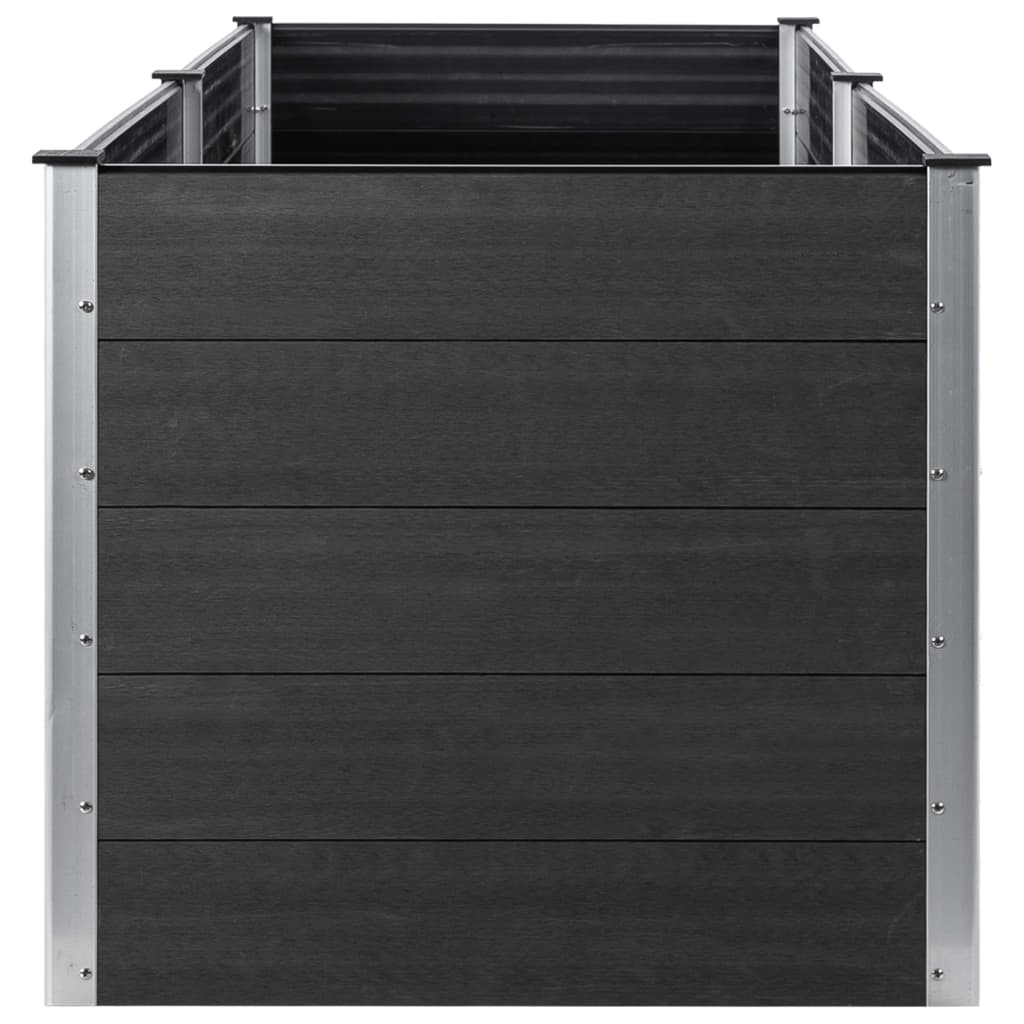 vidaXL Ζαρντινιέρα Υπερυψωμένη Γκρι 200 x 50 x 91 εκ. από WPC