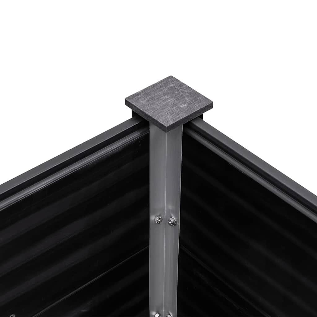 vidaXL Ζαρντινιέρα Υπερυψωμένη Γκρι 200 x 100 x 91 εκ. από WPC
