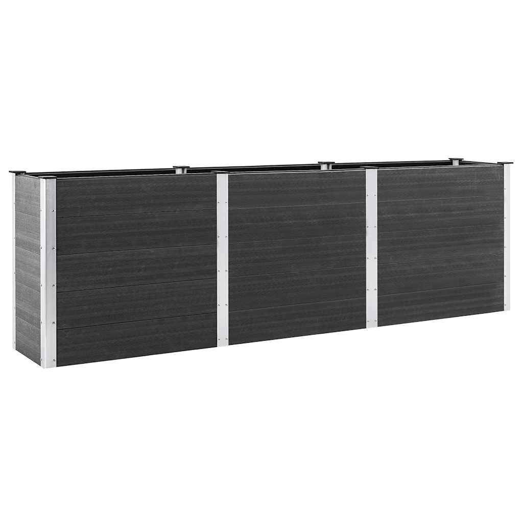 vidaXL Ζαρντινιέρα Κήπου Υπερυψωμένη Γκρι 300 x 50 x 91 εκ. από WPC