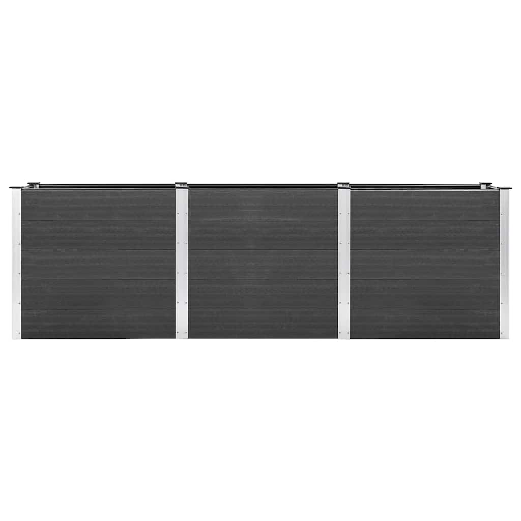 vidaXL Ζαρντινιέρα Κήπου Υπερυψωμένη Γκρι 300 x 50 x 91 εκ. από WPC