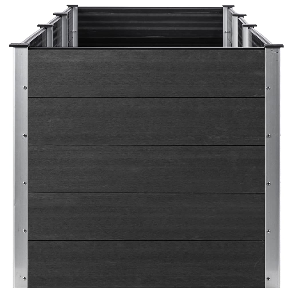 vidaXL Ζαρντινιέρα Κήπου Υπερυψωμένη Γκρι 300 x 50 x 91 εκ. από WPC