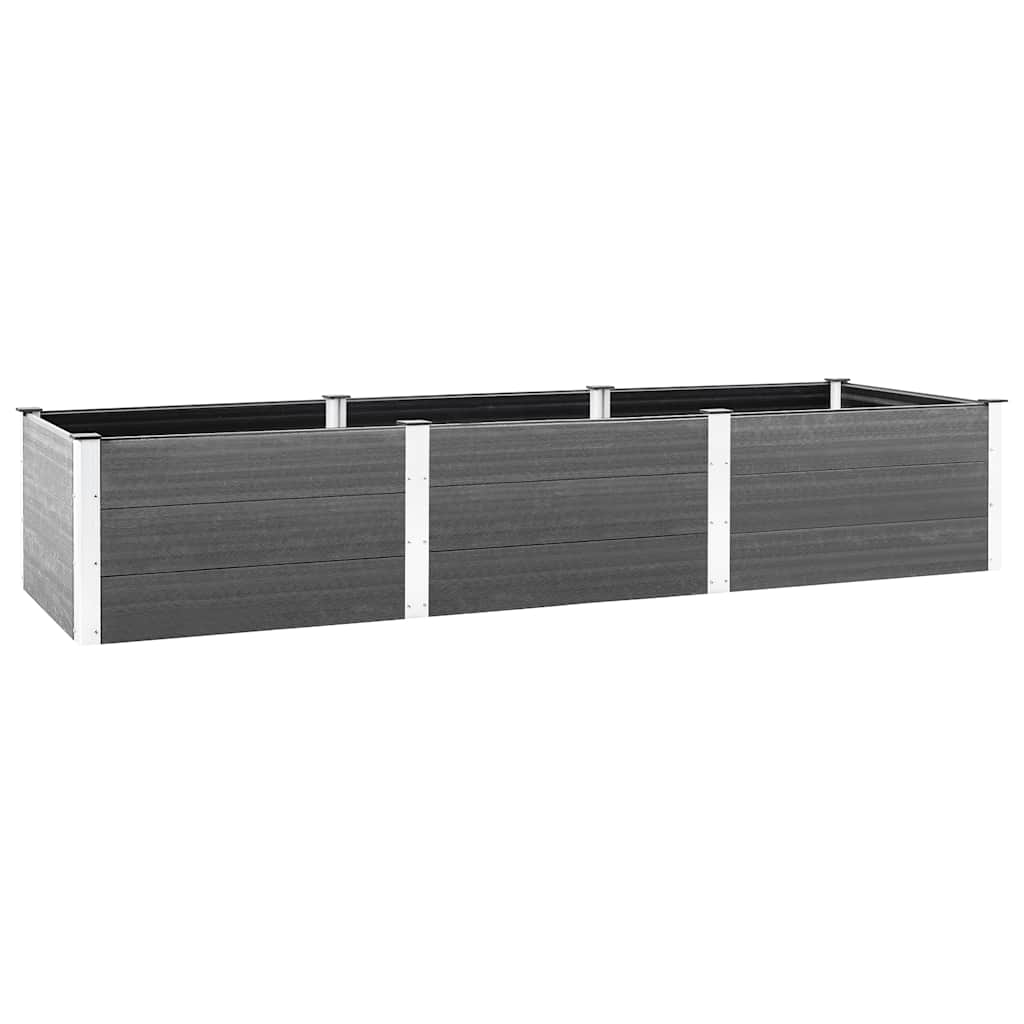 vidaXL Ζαρντινιέρα Κήπου Υπερυψωμένη Γκρι 300 x 100 x 54 εκ. από WPC