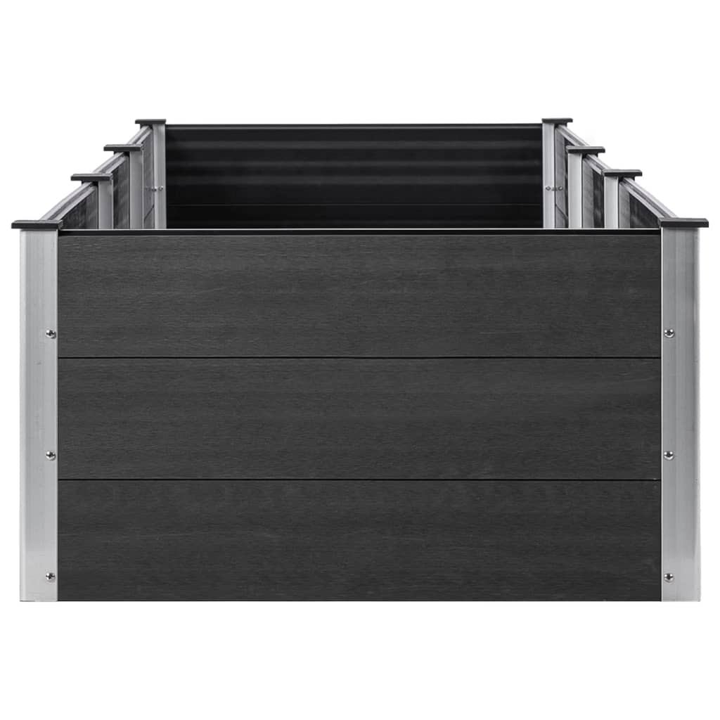 vidaXL Ζαρντινιέρα Κήπου Υπερυψωμένη Γκρι 300 x 100 x 54 εκ. από WPC