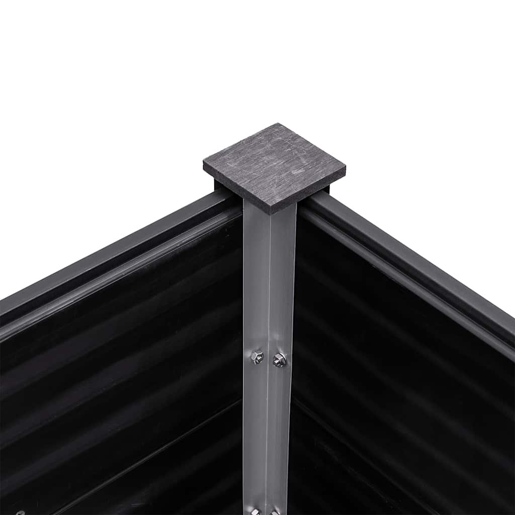 vidaXL Ζαρντινιέρα Υπερυψωμένη Γκρι 300 x 100 x 91 εκ. από WPC