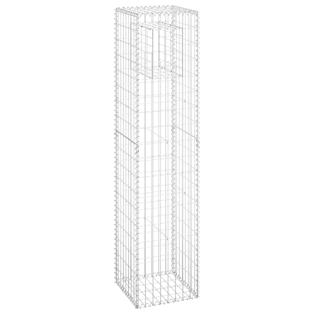 vidaXL Συρματοκιβώτιο Στύλος 40 x 40 x 180 εκ. Σιδερένιο
