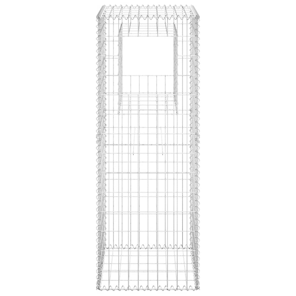 vidaXL Συρματοκιβώτια Στύλοι 2 τεμ. 50 x 50 x 140 εκ. Σιδερένιοι