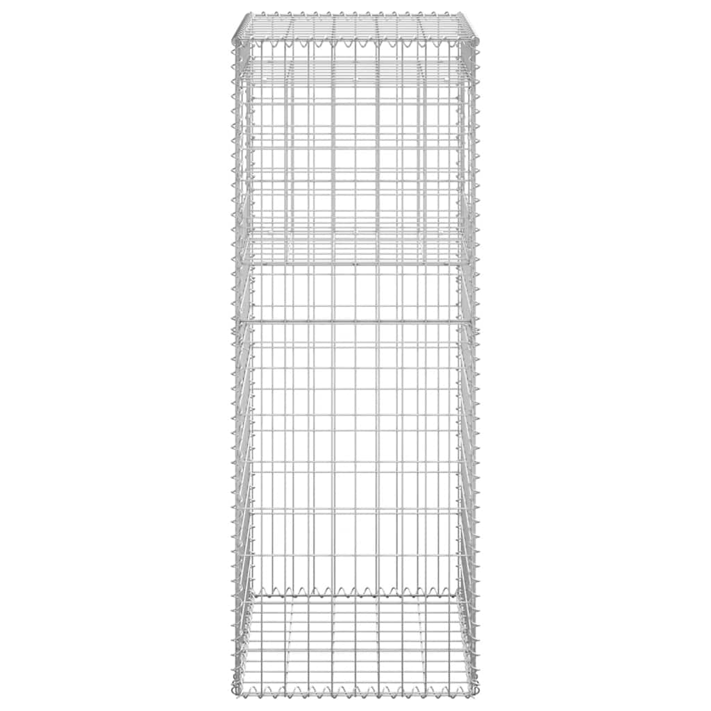 vidaXL Συρματοκιβώτια Στύλοι 2 τεμ. 50 x 50 x 140 εκ. Σιδερένιοι