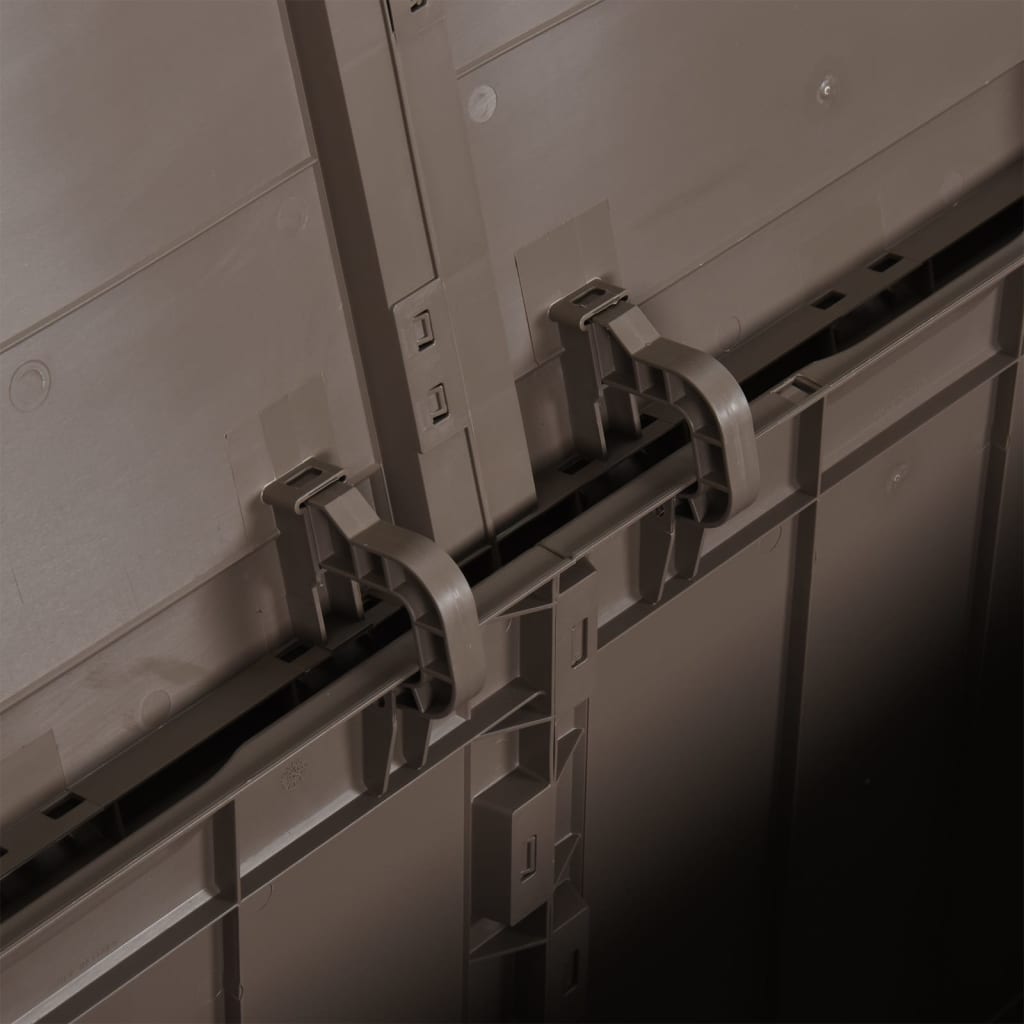 vidaXL Μπαούλο Αποθήκευσης Κήπου Καφέ 180 Λίτρα Όψη ξύλου από PP