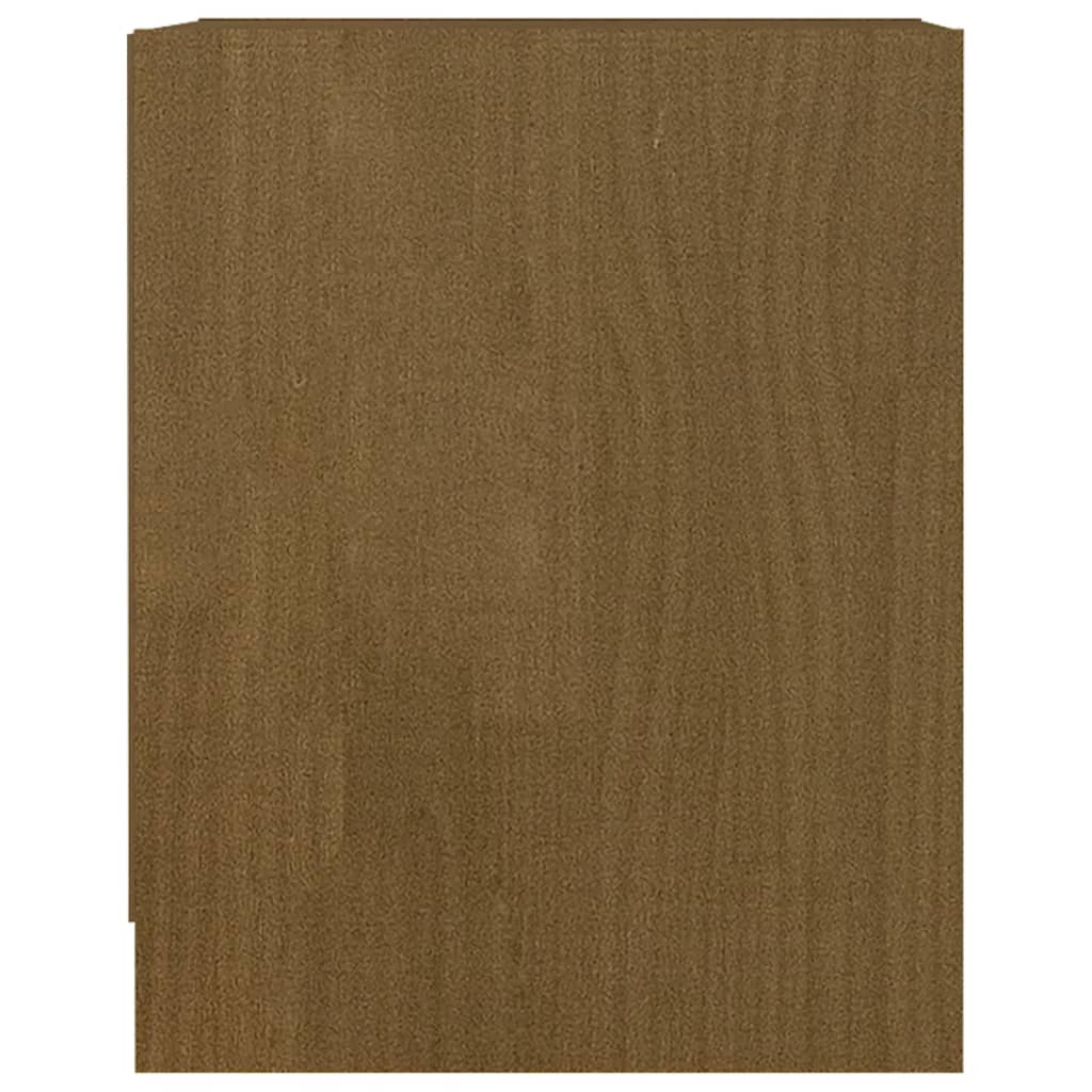vidaXL Κομοδίνο Καφέ Μελί 35,5 x 33,5 x 41,5 εκ. από Μασίφ Ξύλο Πεύκου
