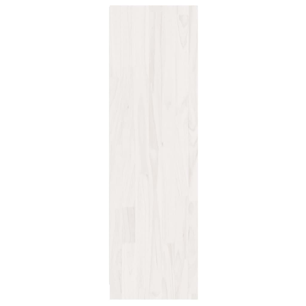 vidaXL Βιβλιοθήκη/Διαχωρ. Χώρου Λευκό 36x33x110 εκ. Μασίφ Ξύλο Πεύκου