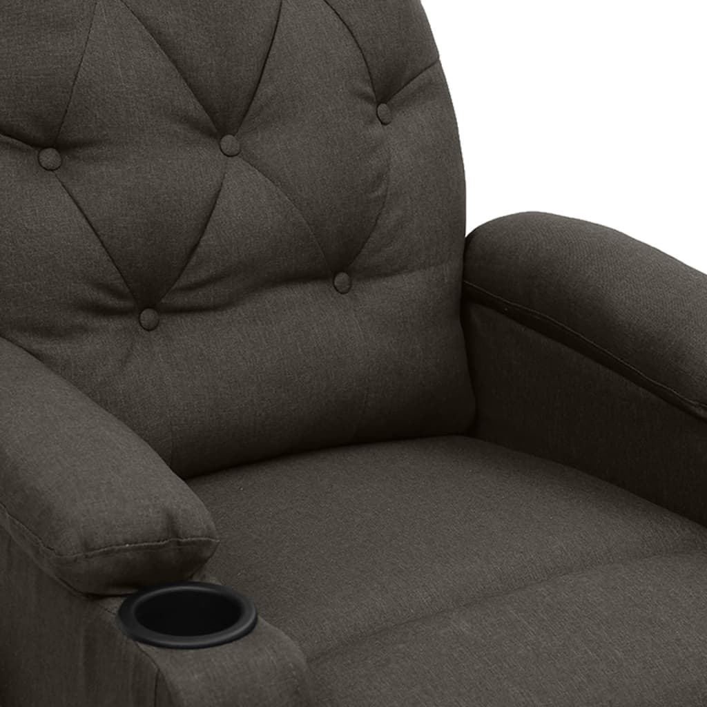 vidaXL Πολυθρόνα Μασάζ με Ανύψωση Taupe Υφασμάτινη
