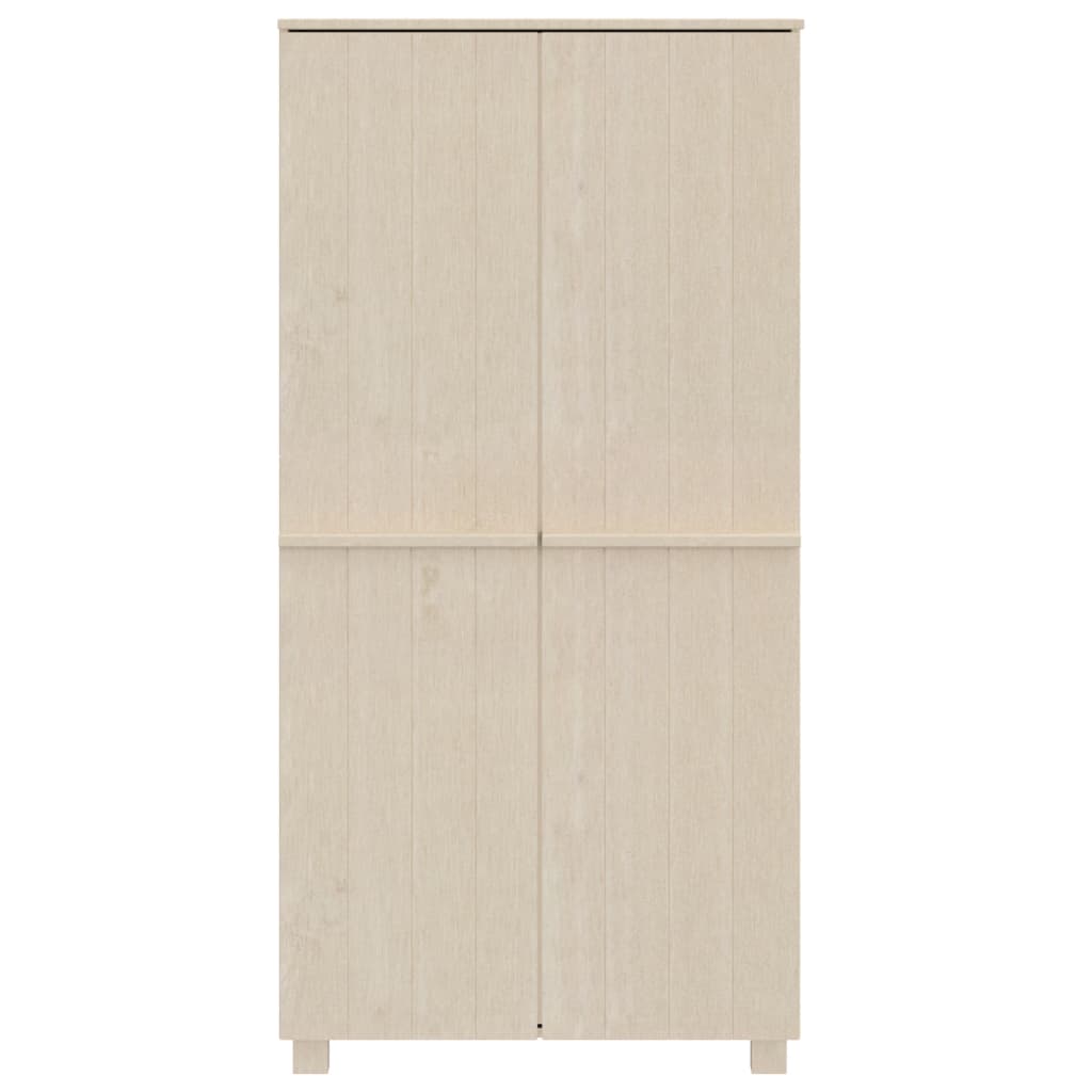 vidaXL Ντουλάπα HAMAR Καφέ Μελί 89 x 50 x 180 εκ. Μασίφ Ξύλο Πεύκου