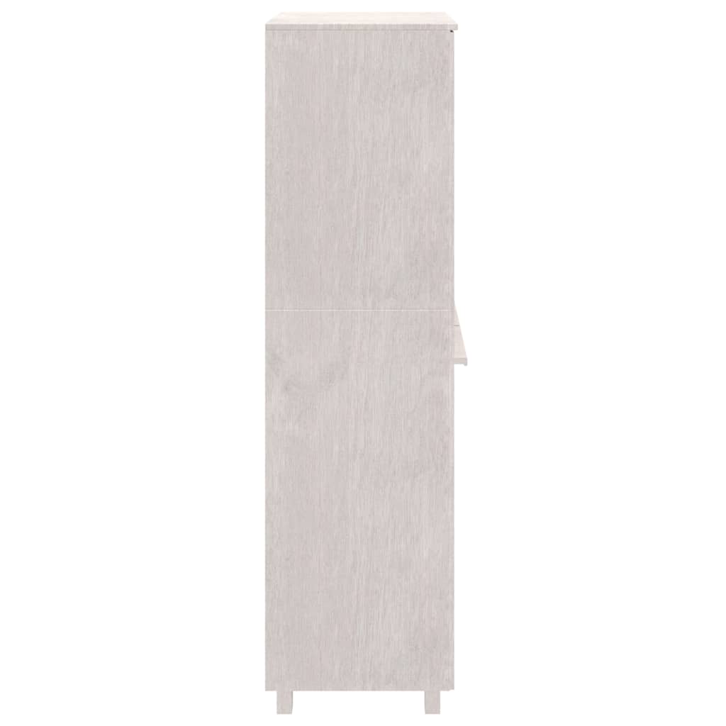 vidaXL Ντουλάπα HAMAR Λευκό 89 x 50 x 180 εκ. από Μασίφ Ξύλο Πεύκου