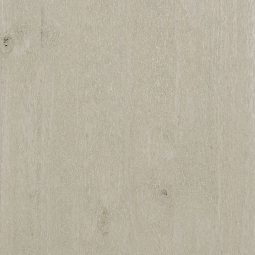 vidaXL Ντουλάπα HAMAR Λευκό 89 x 50 x 180 εκ. από Μασίφ Ξύλο Πεύκου