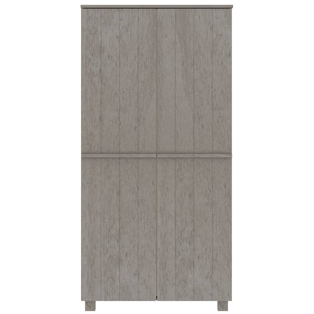 vidaXL Ντουλάπα HAMAR Αν. Γκρι 89 x 50 x 180 εκ. από Μασίφ Ξύλο Πεύκου