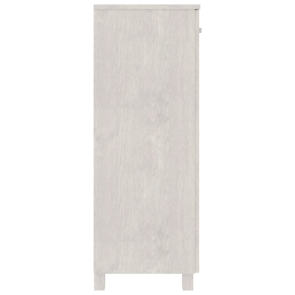vidaXL Παπουτσοθήκη HAMAR Λευκή 85x40x108 εκ. από Μασίφ Ξύλο Πεύκου