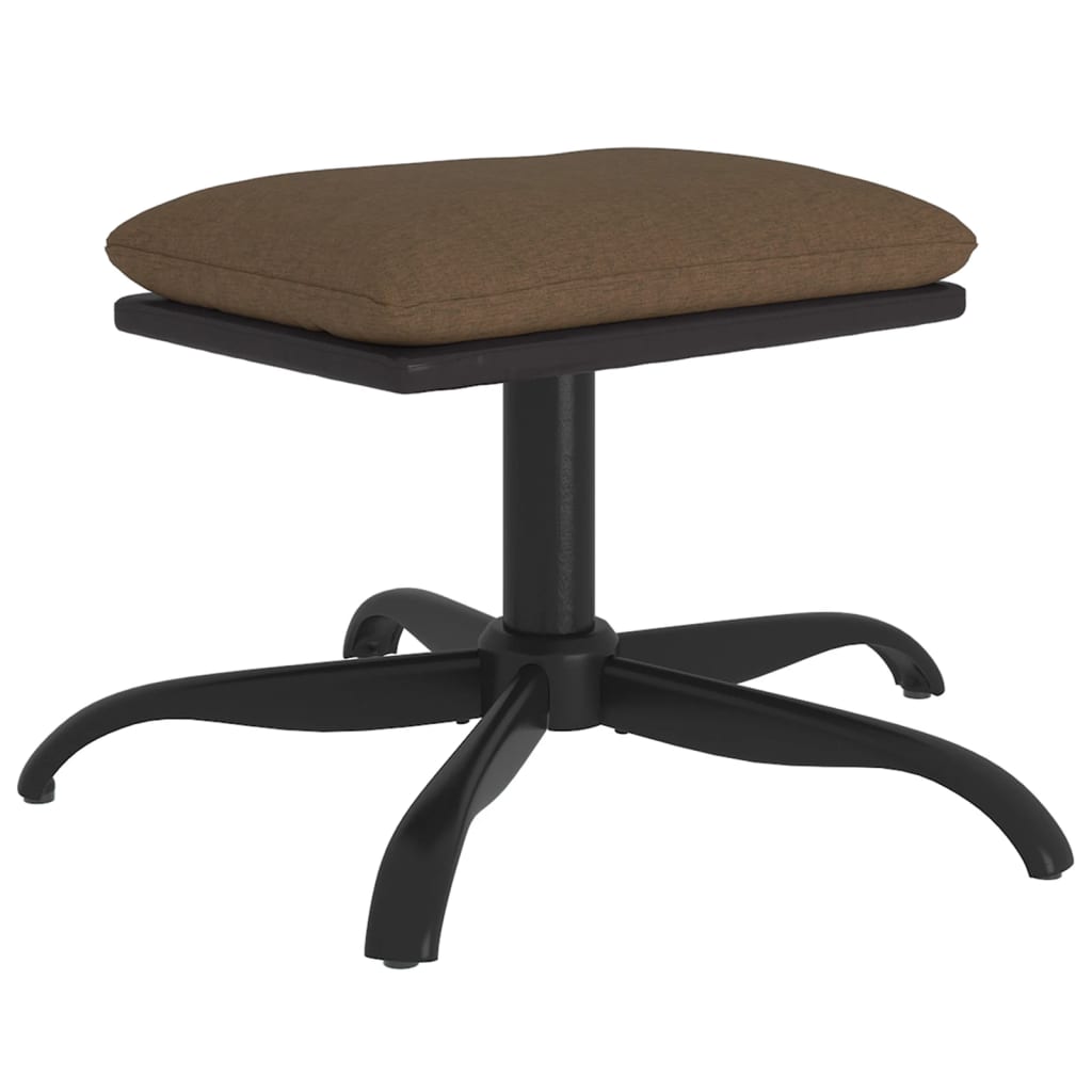 vidaXL Υποπόδιο Καφέ 60x60x36 εκ. Ύφασμα & Συνθετικό Δέρμα
