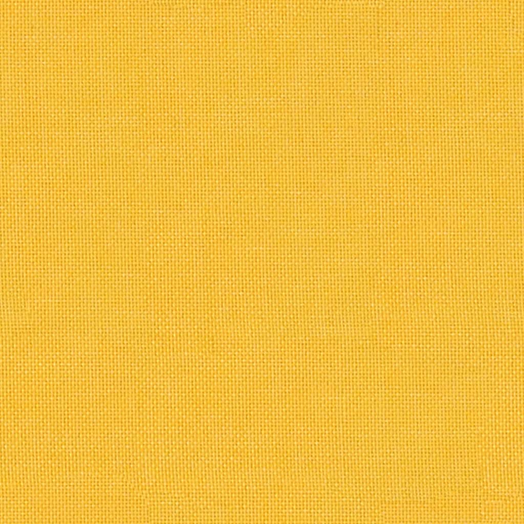 vidaXL Υποπόδιο Μουσταρδί 60x60x36 εκ. Ύφασμα & Συνθετικό Δέρμα