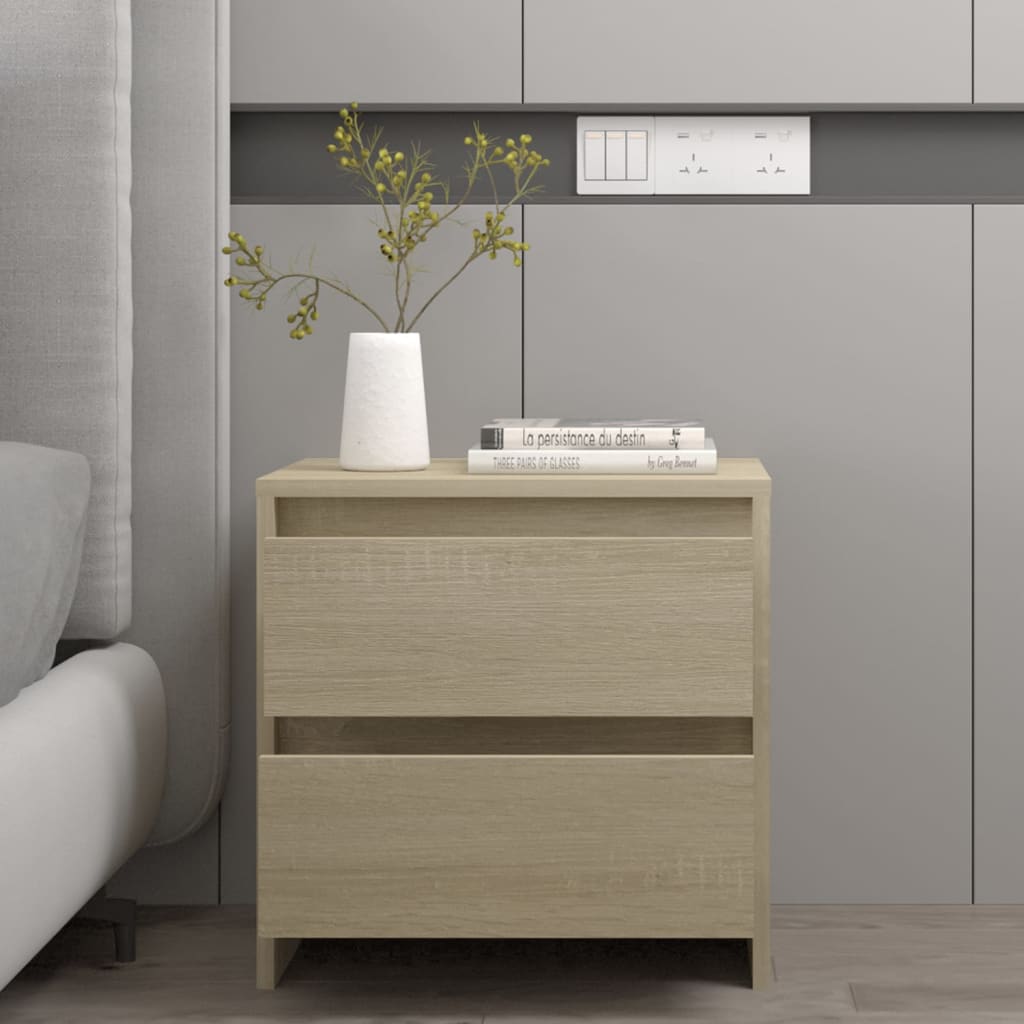 vidaXL Κομοδίνο Sonoma Δρυς 45x34,5x44,5 εκ. από Επεξεργασμένο Ξύλο