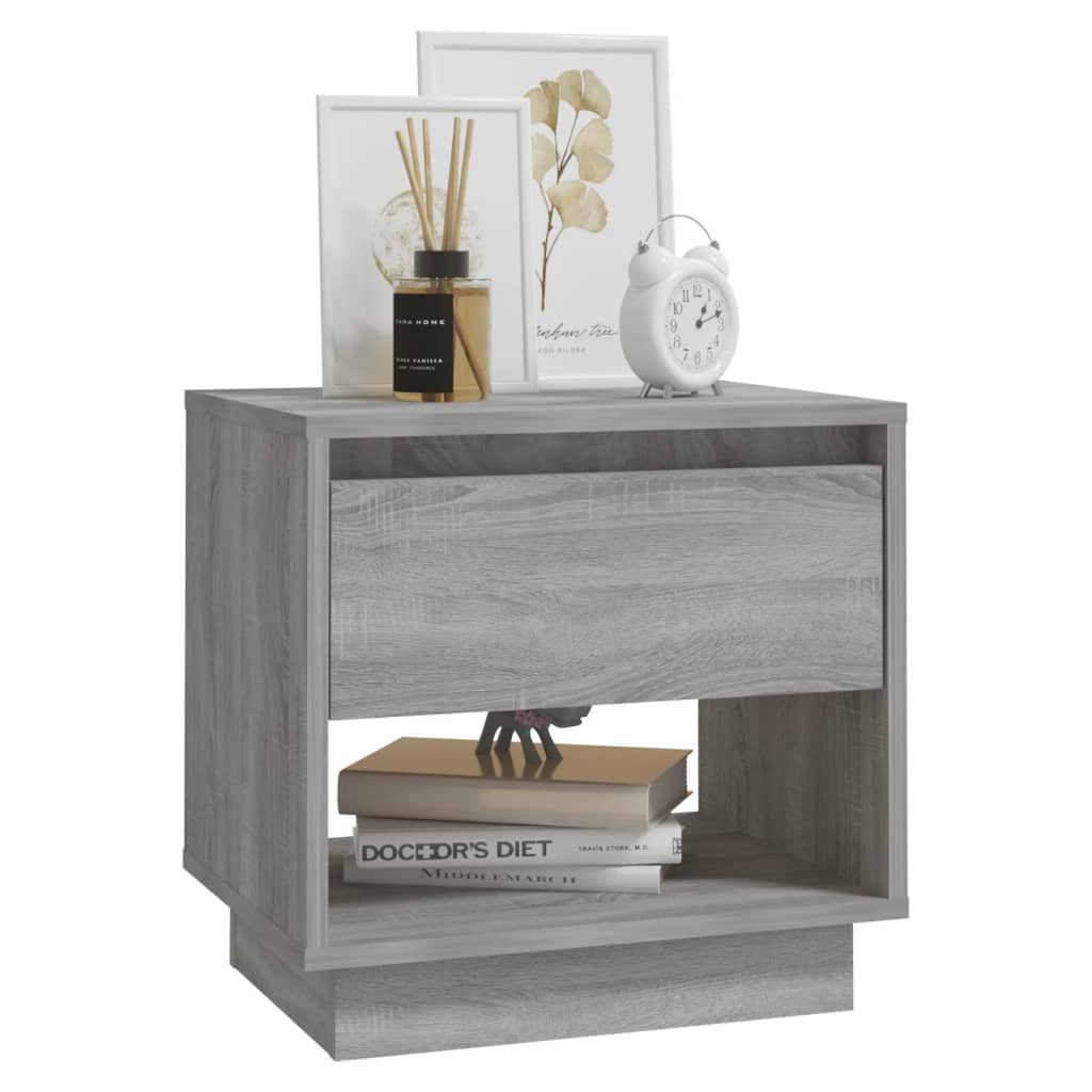 vidaXL Κομοδίνο Χρώμα Γκρι Sonoma 45 x 34 x 44 εκ. από Μοριοσανίδα
