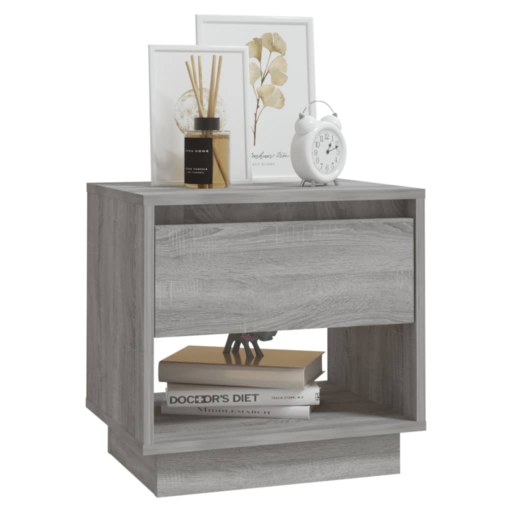 vidaXL Κομοδίνα 2 τεμ. Γκρι Sonoma 45x34x44 εκ. από Επεξεργασμένο Ξύλο